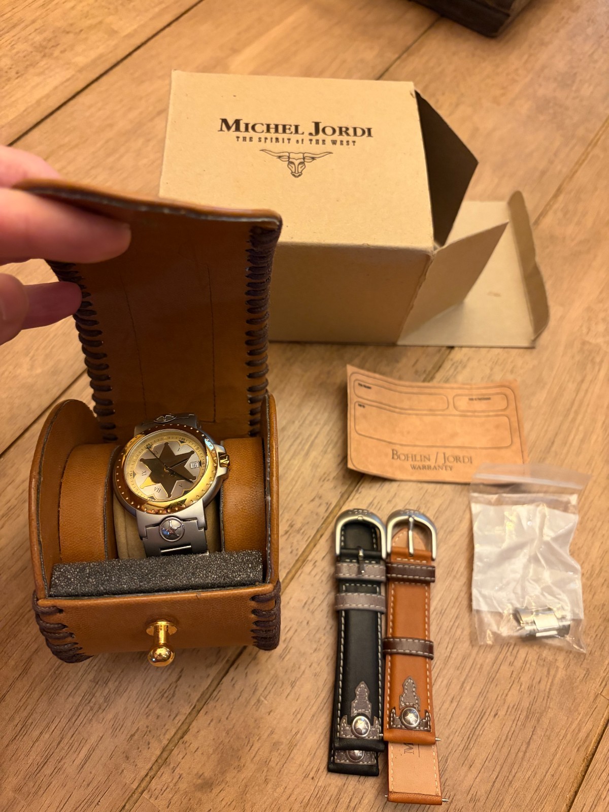 RARE Michel Jordi Spirit of the West 7100 Sheriff Star Swiss Made Watch