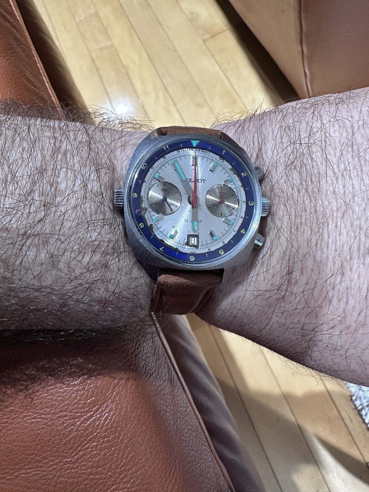 POLJOT 3133 Sturmanskie USSR Soviet Mechanical Chronograph Watch Serviced