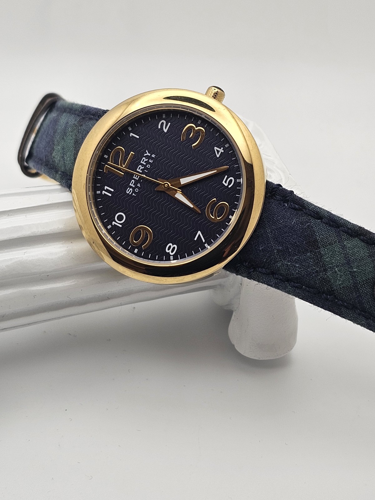 2013 SPERRY TOP-SIDER CLASSIC FLANNEL BLUE/GREEN/GOLD 40MM WOMEN ANALOG WATCH🔥