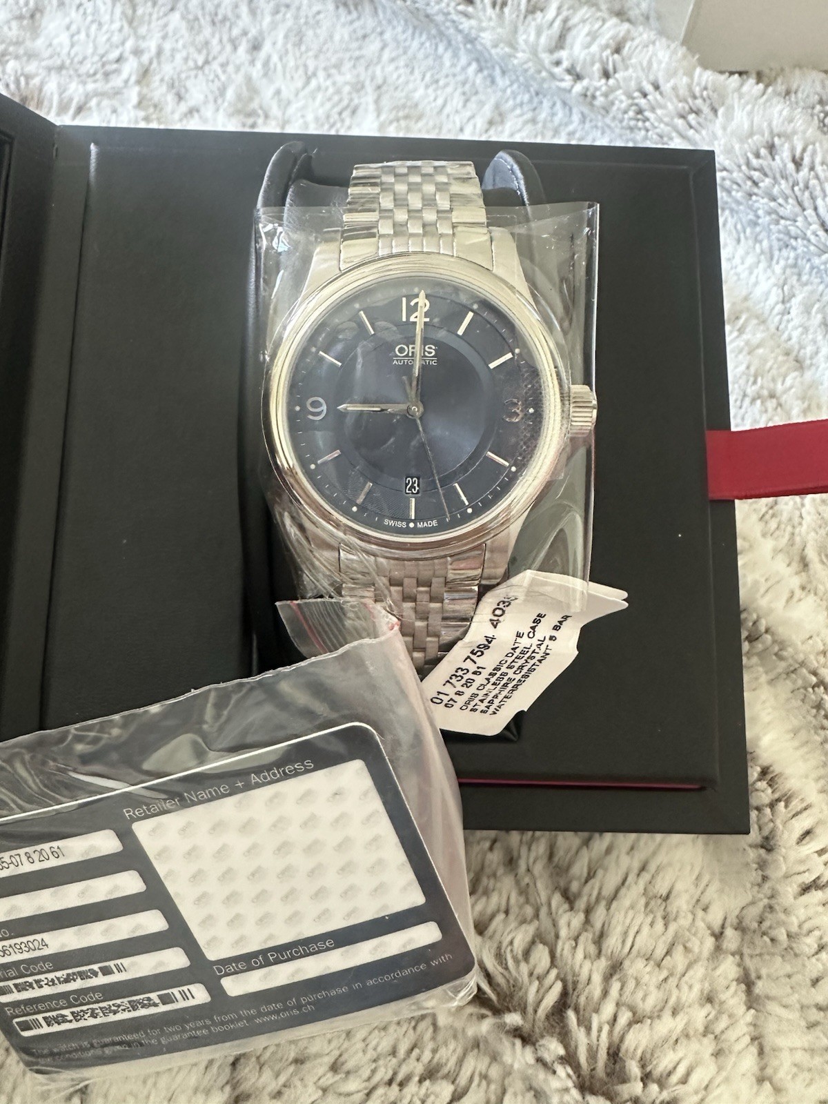 Oris Artelier Artix Pointer Day Date Auto 40mm Blue Dial Stainless Steel Bracele