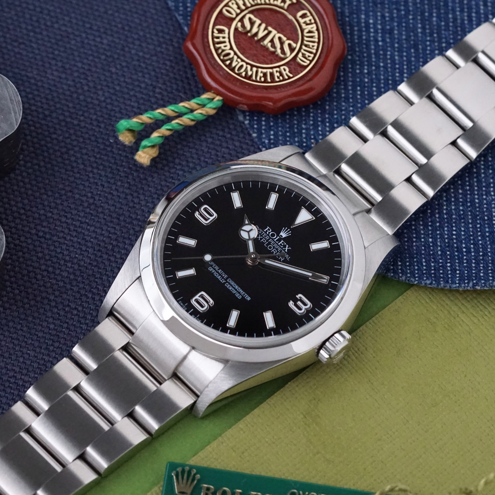 Rolex Explorer I 2003 Papers Ref. 114270 Stainless Steel Box Books Tags Complete