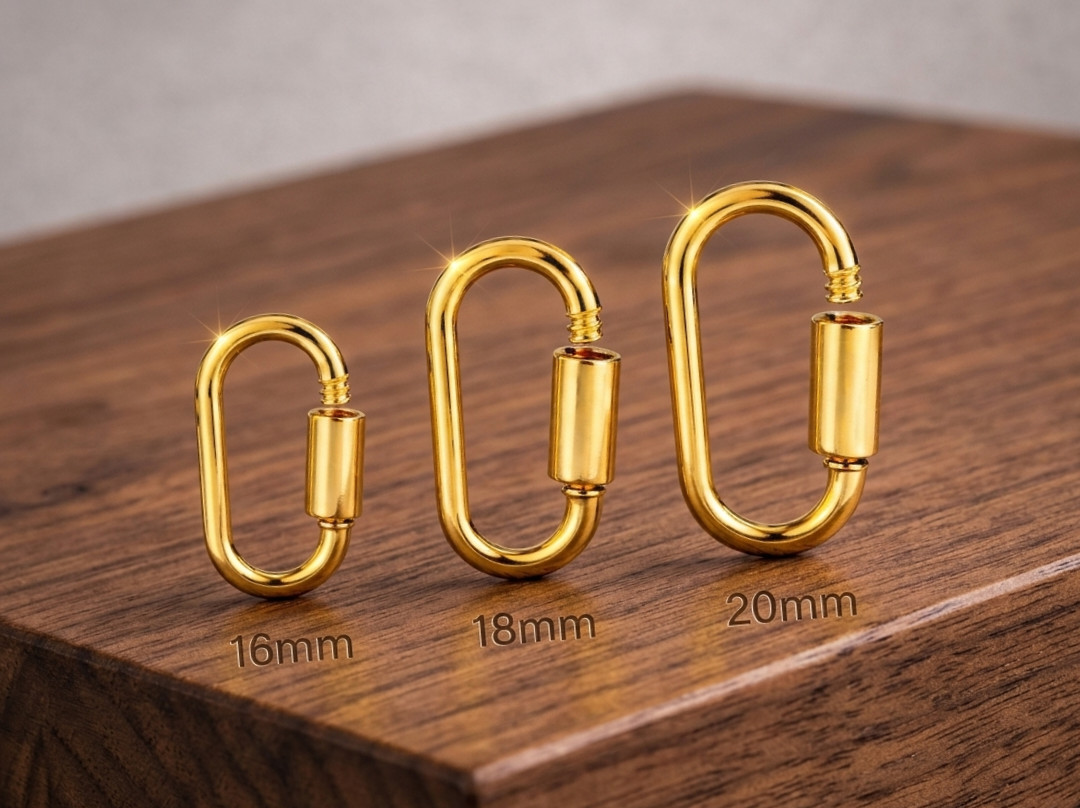 Handmade Brass Carbiner FOr Unique Pendent And Key Chain Designer Gift For Her.