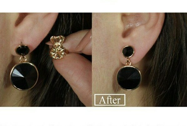 1 Pair Earring Lifters Gold Silver Earring Backs for Droopy Ears Hypoallergenic