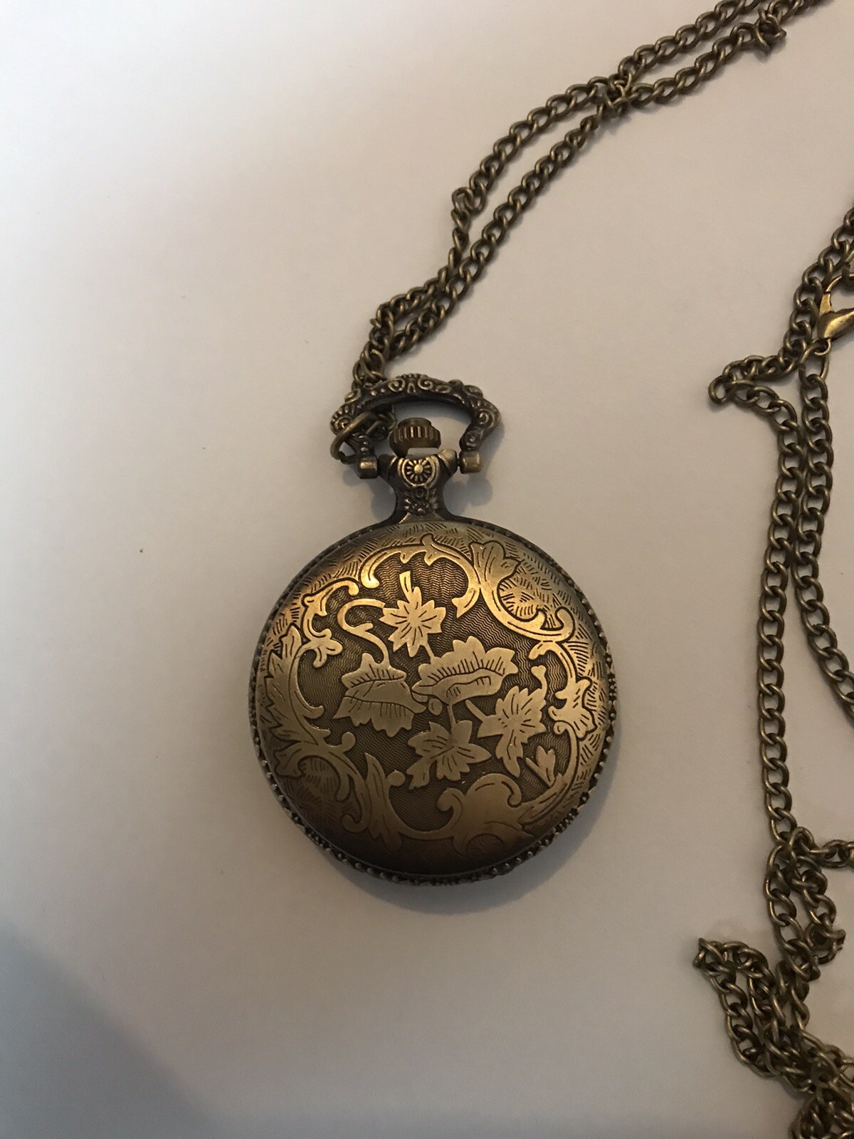 bronze pocket watch 4.5 cm Diameter Chain Length 40Cm