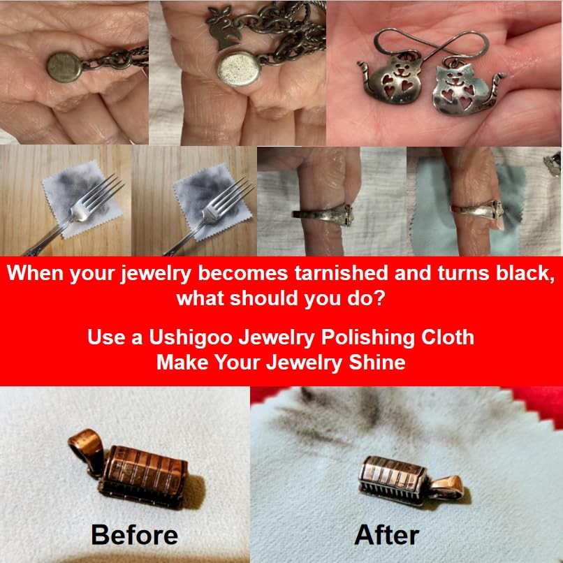 50pcs Jewelry Cleaning & Polishing Cloth for Silver,Gold,Platinum,Easy to Car…