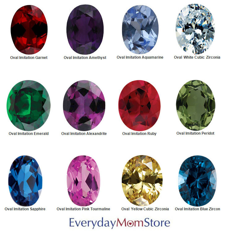 Mothers Rings 14K Solid Gold 1 to 6 Oval Birthstones, Mother Day Ring