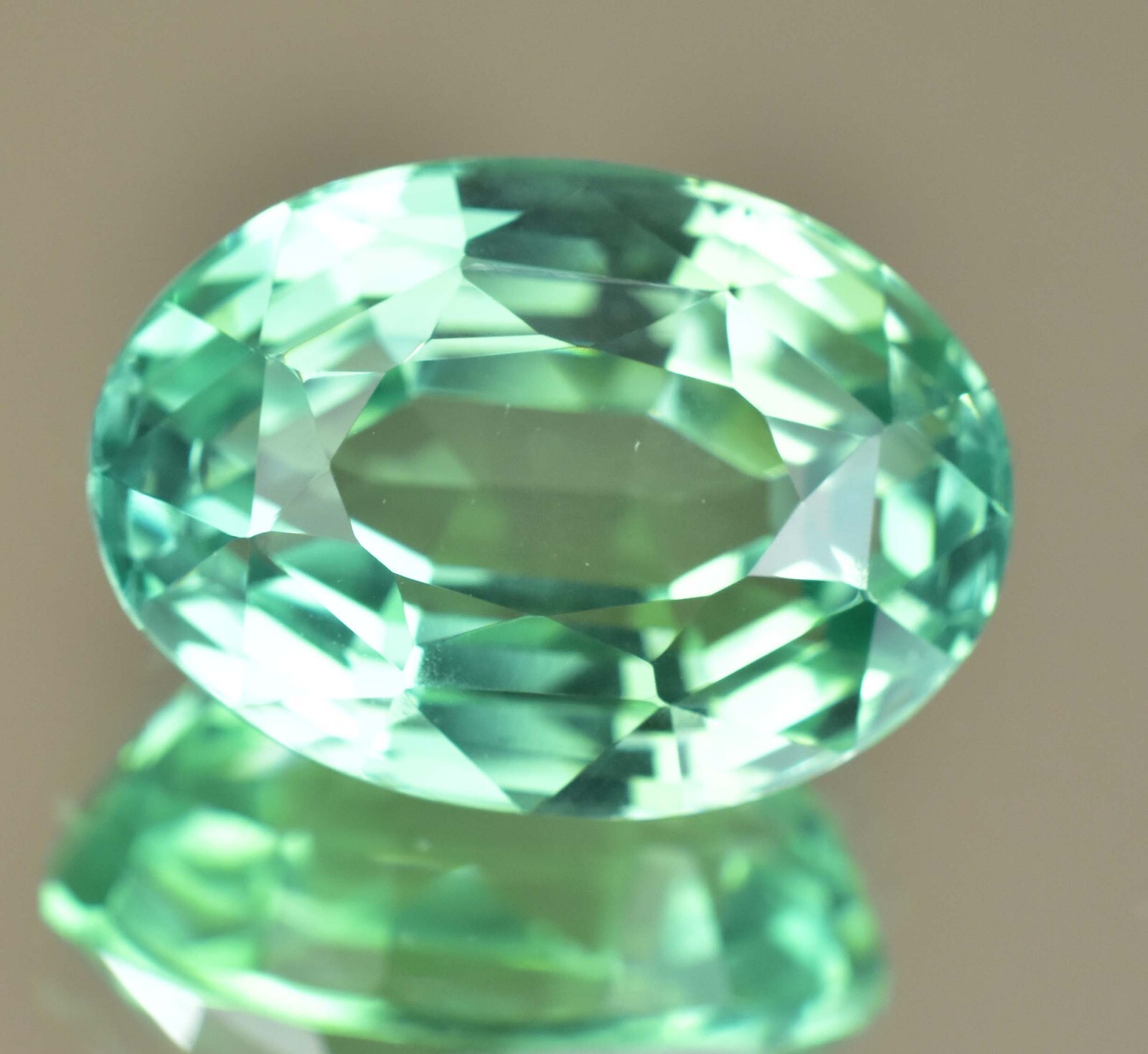44.10 Ct Natural Green Montana Sapphire FLAWLESS AGL Certified Oval Cut Gemstone