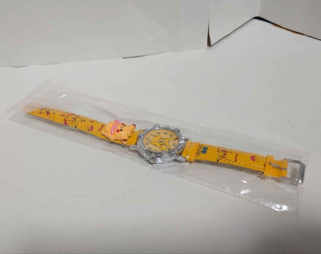 Pokemon Pikachu Watch Character Analog Yellow Rare Kids Cute Japan New Unopened