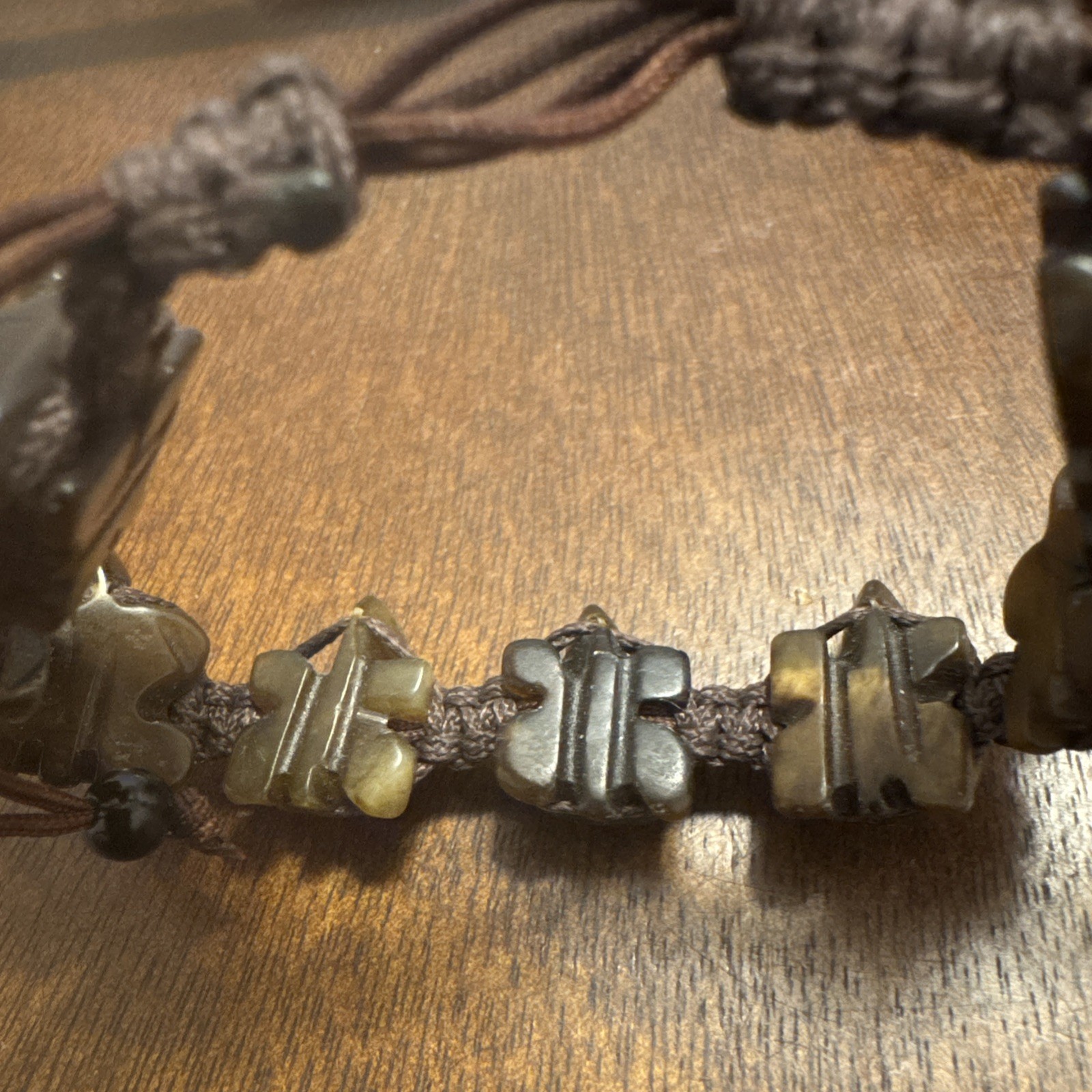 Hand Carved Adjustable Turtle Bracelet-Adjusts 7-9”