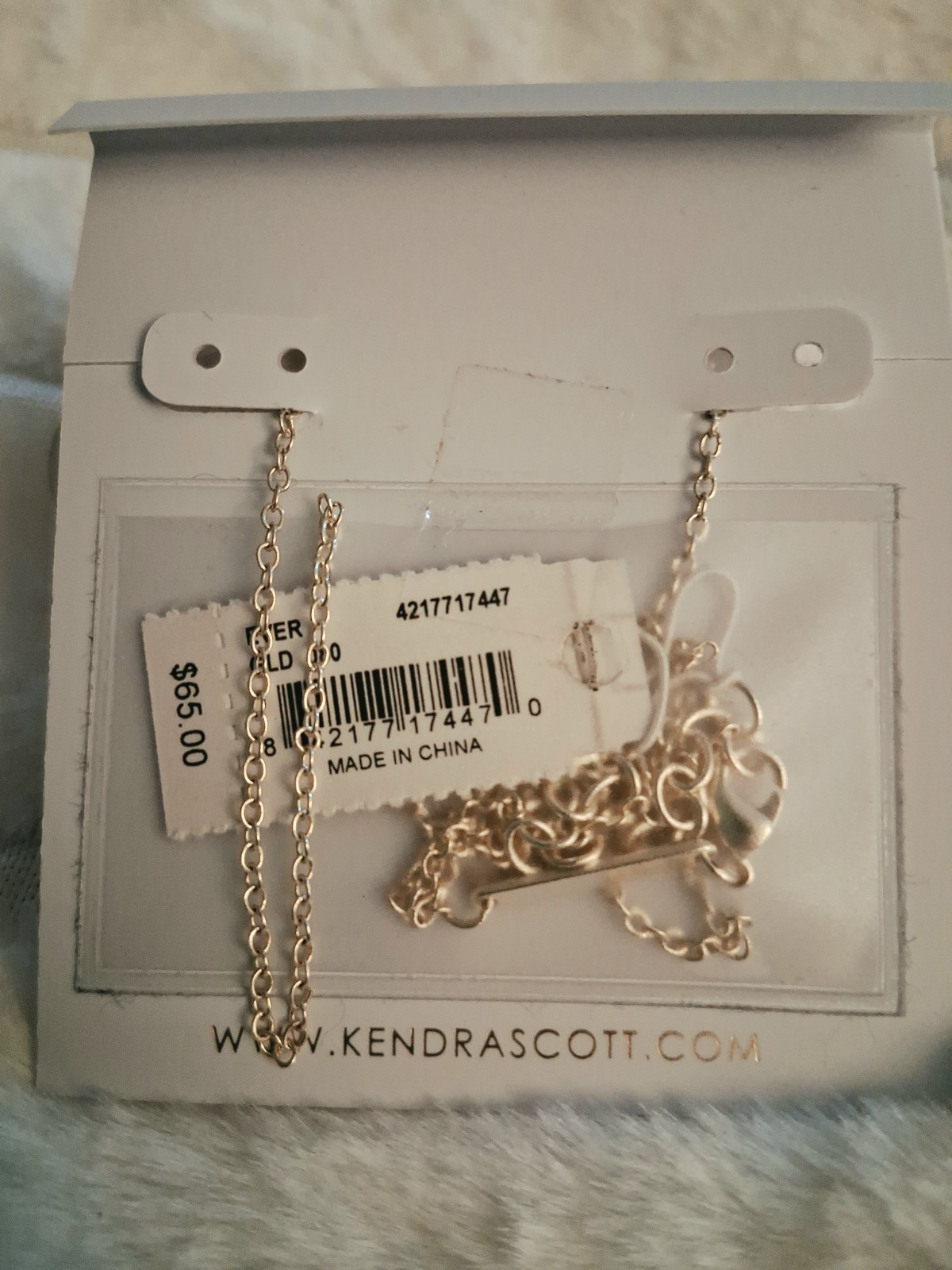 Authentic Kendra Scott Elisa Pendant Necklace – Silver / Platinum Drusy