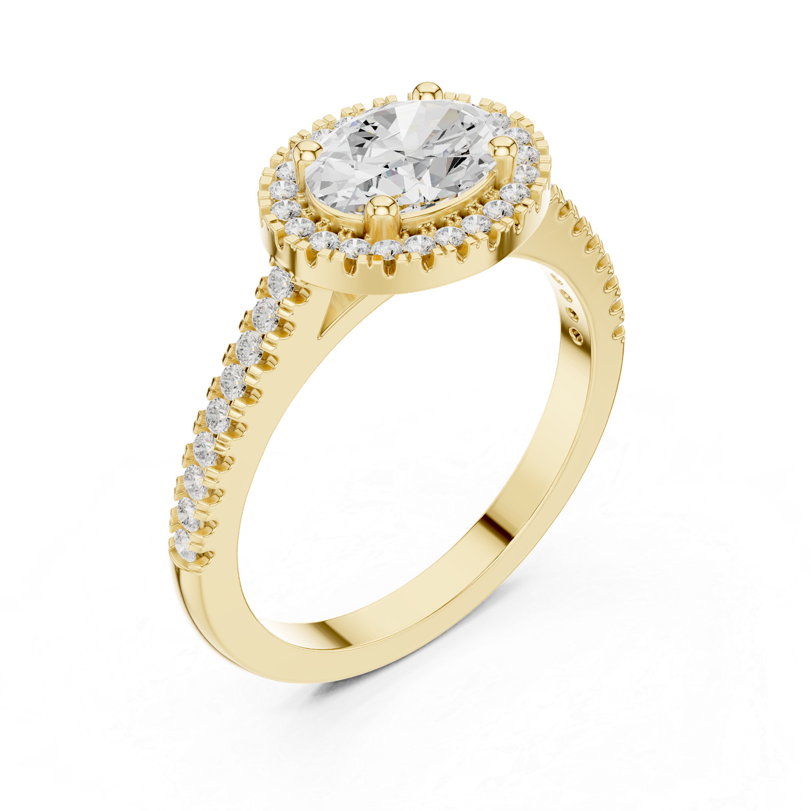 Oval Certified 1.1 Ct Lab Grown Anniversary Promise Women’s Ring 14K Gold Over