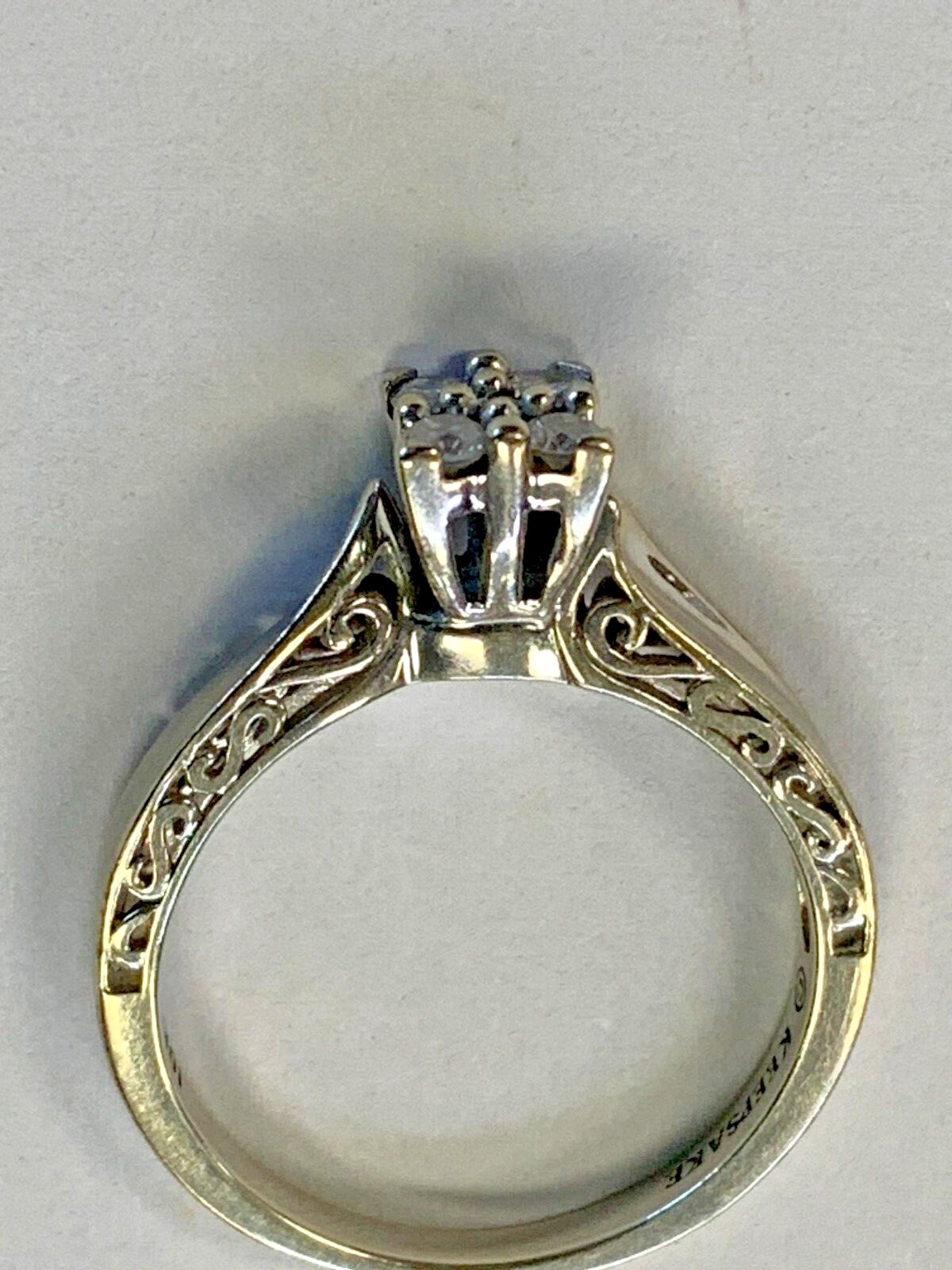 KEEPSAKE 10K WHITE GOLD ENGAGEMENT RING ESTATE