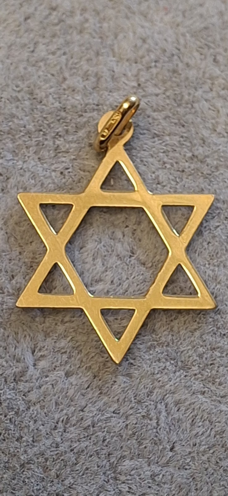 9ct Gold Star of David Pendant Charm