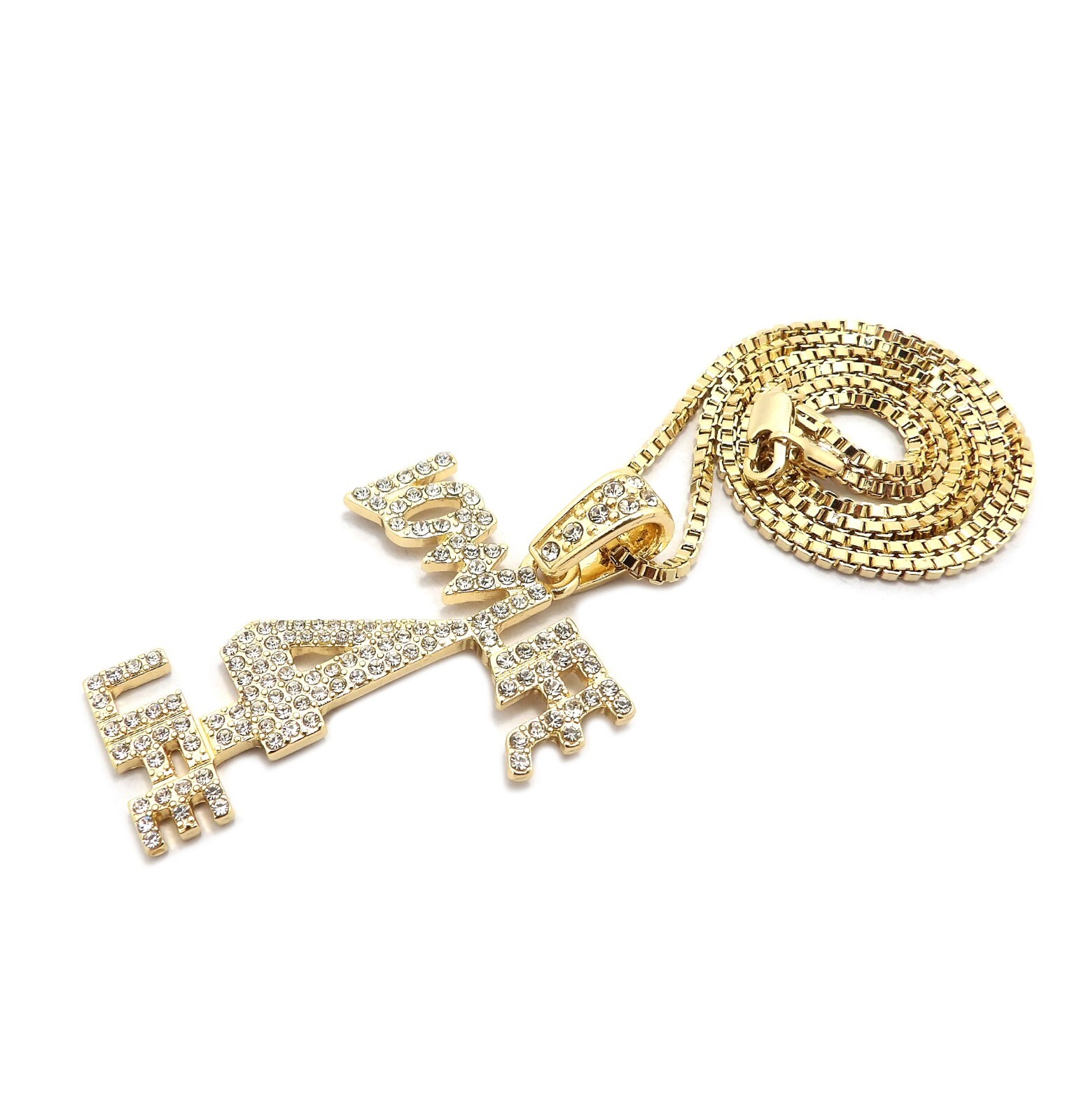 Ice Low Life 4 Life Pendant Box, Cuban, Rope Chain 18″ to 24″ Necklace XZ434