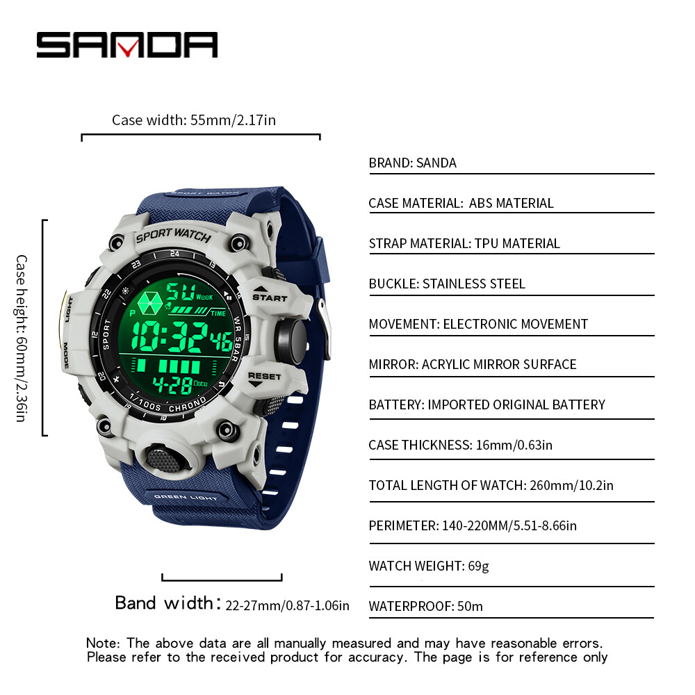 🔥 Men’s Outdoor Sport Watch ⌚ Waterproof LED Analog-Digital | Big Dial Gift 🎁.