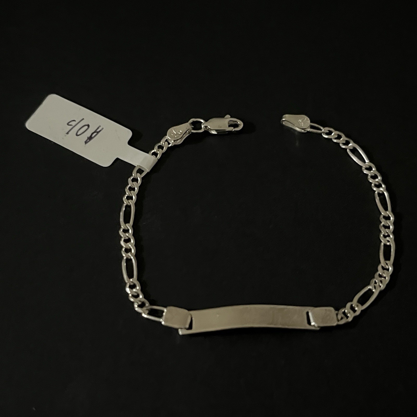 Esclava De Plata 925 Con Diseño Fígaro,925 Silver Bracelet – 7 Inch