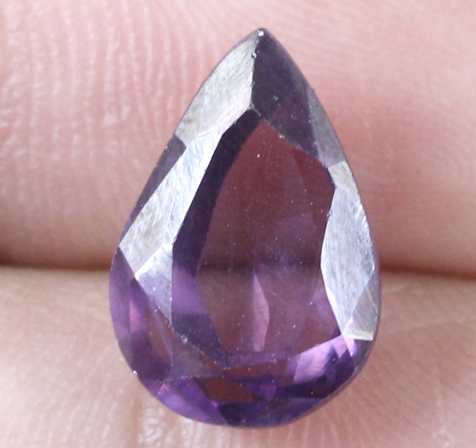 10.95 Carat Natural Purple Zircon 13 x 9 mm Pear Cut Gemstone Certified T11608