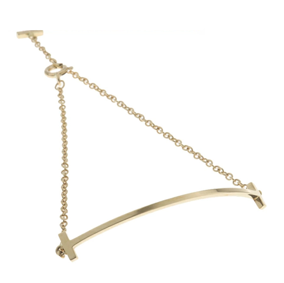 Tiffany & Co. T Smile Bracelet 6.5″ 18k Yellow Gold Auth w/Box #6638