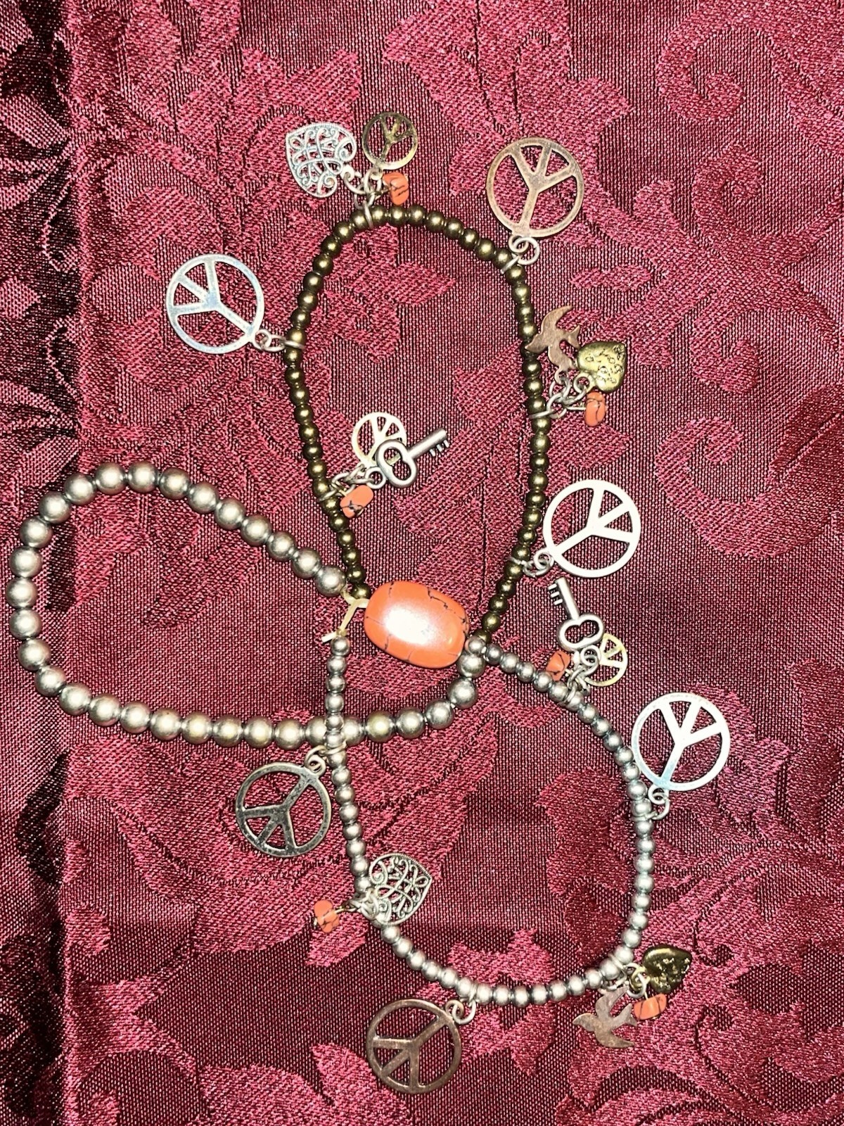 Vintage Bohemian multi-strand Charm Bracelet by Lucky Brand Silver-tone