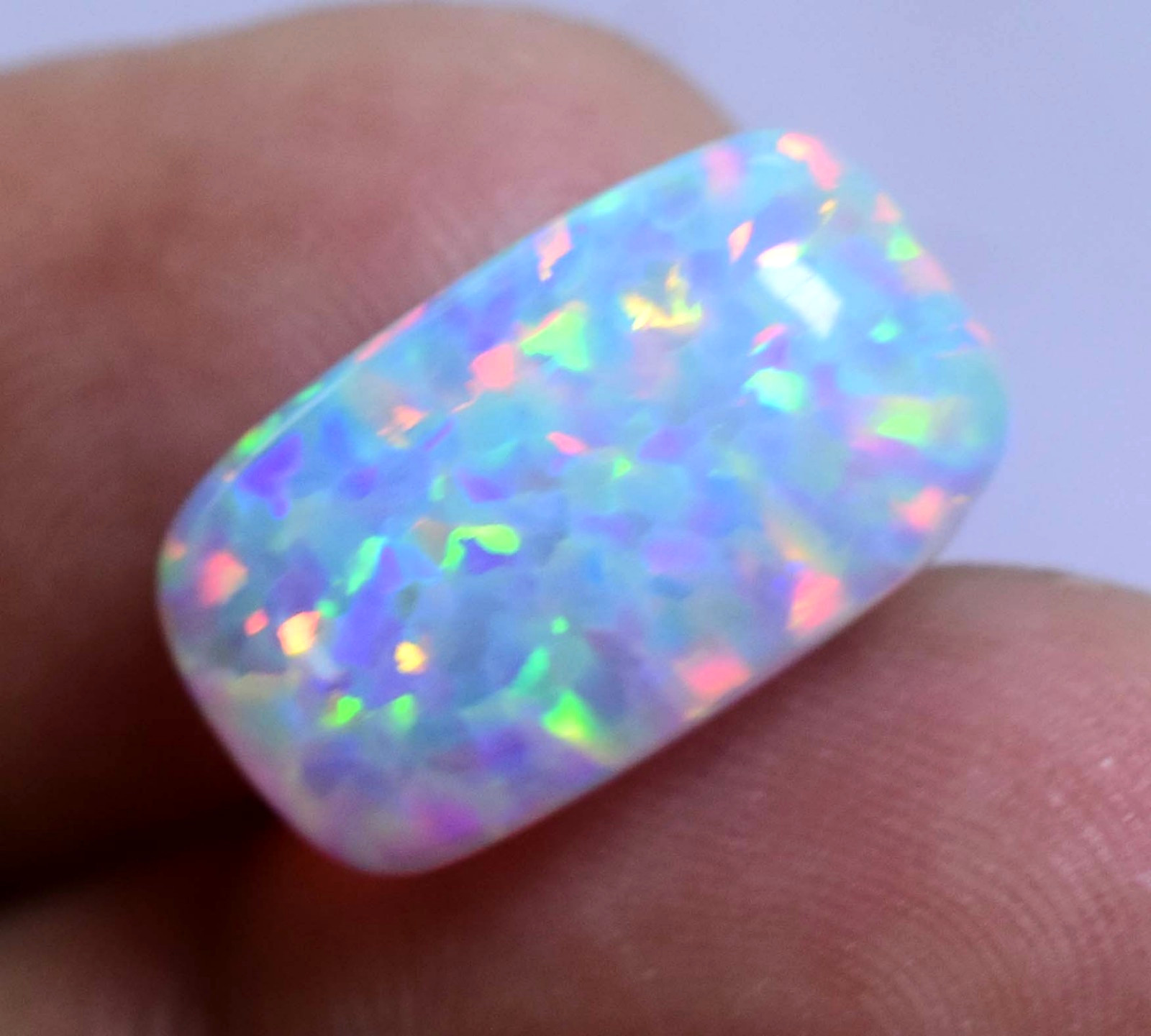 Natural Ethiopian Fire Opal 8.00 CT AGL Certified Play Of Color Loose Gemstone
