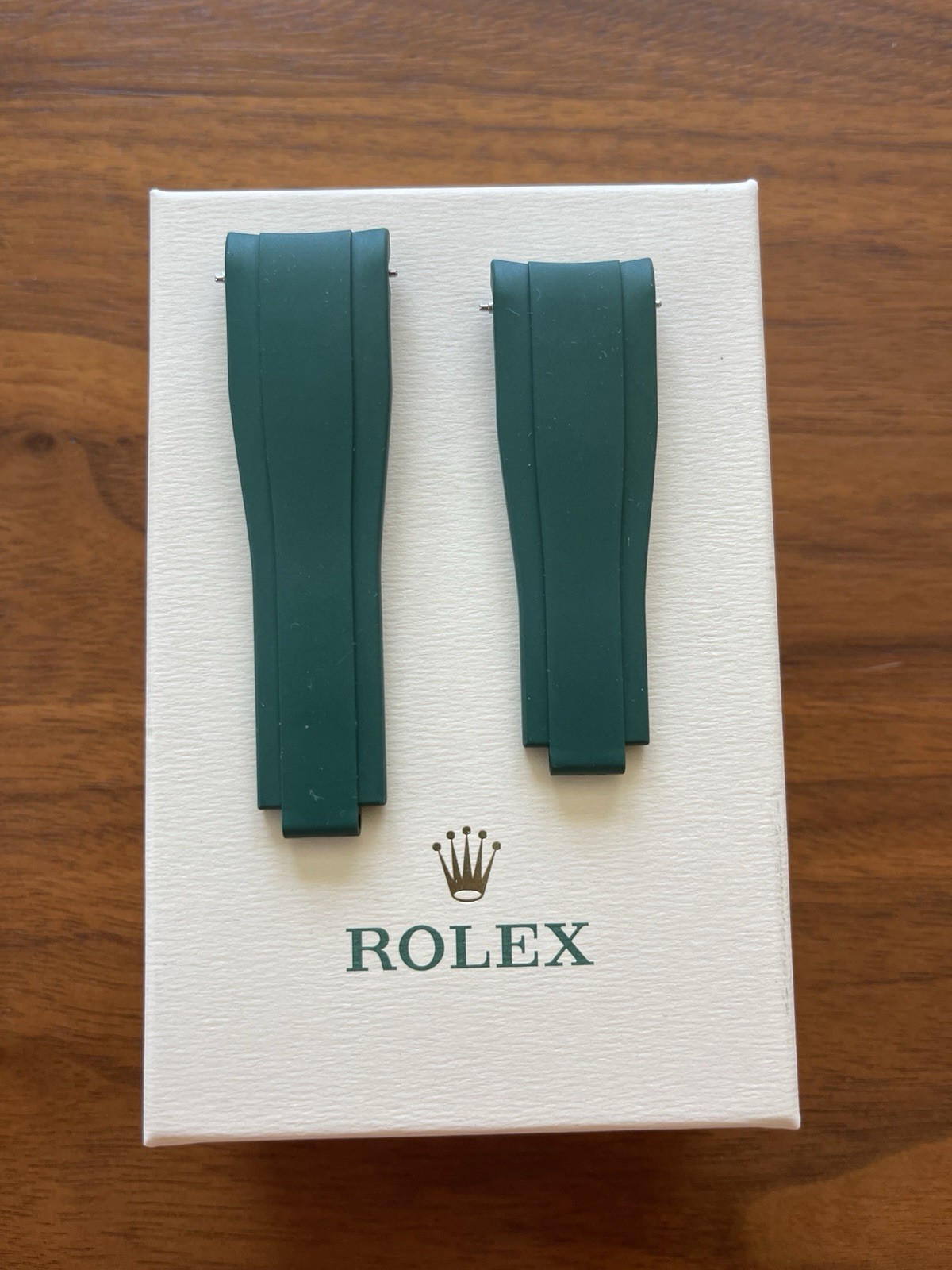 Everest Horology Rolex Green Rubber 2 piece Curved End Strap for Sub or GMT 6/5