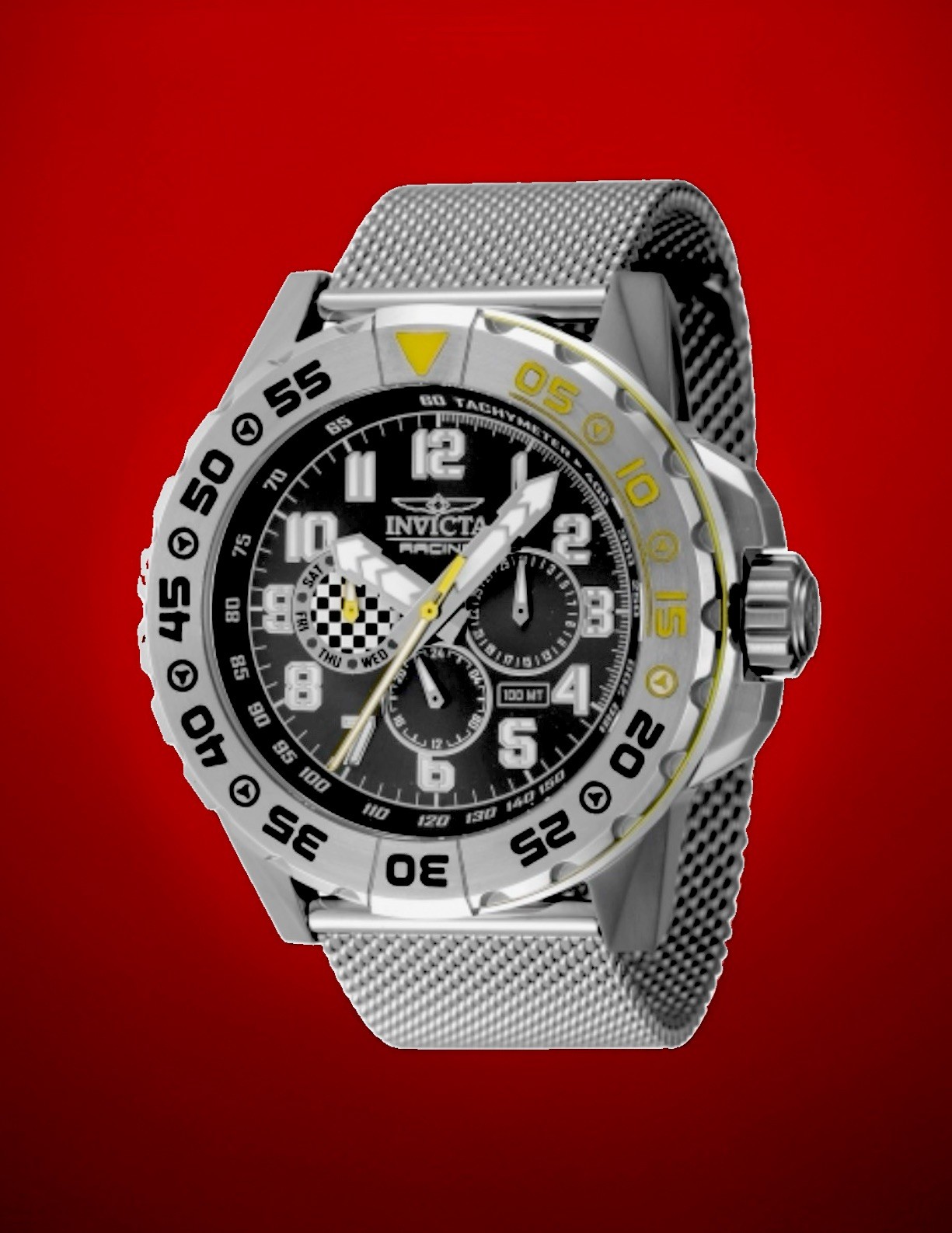 Invicta Racing Dynox Multifunction, 48mm, WR 100m, 8.5”, New/Box/3yr Warranty