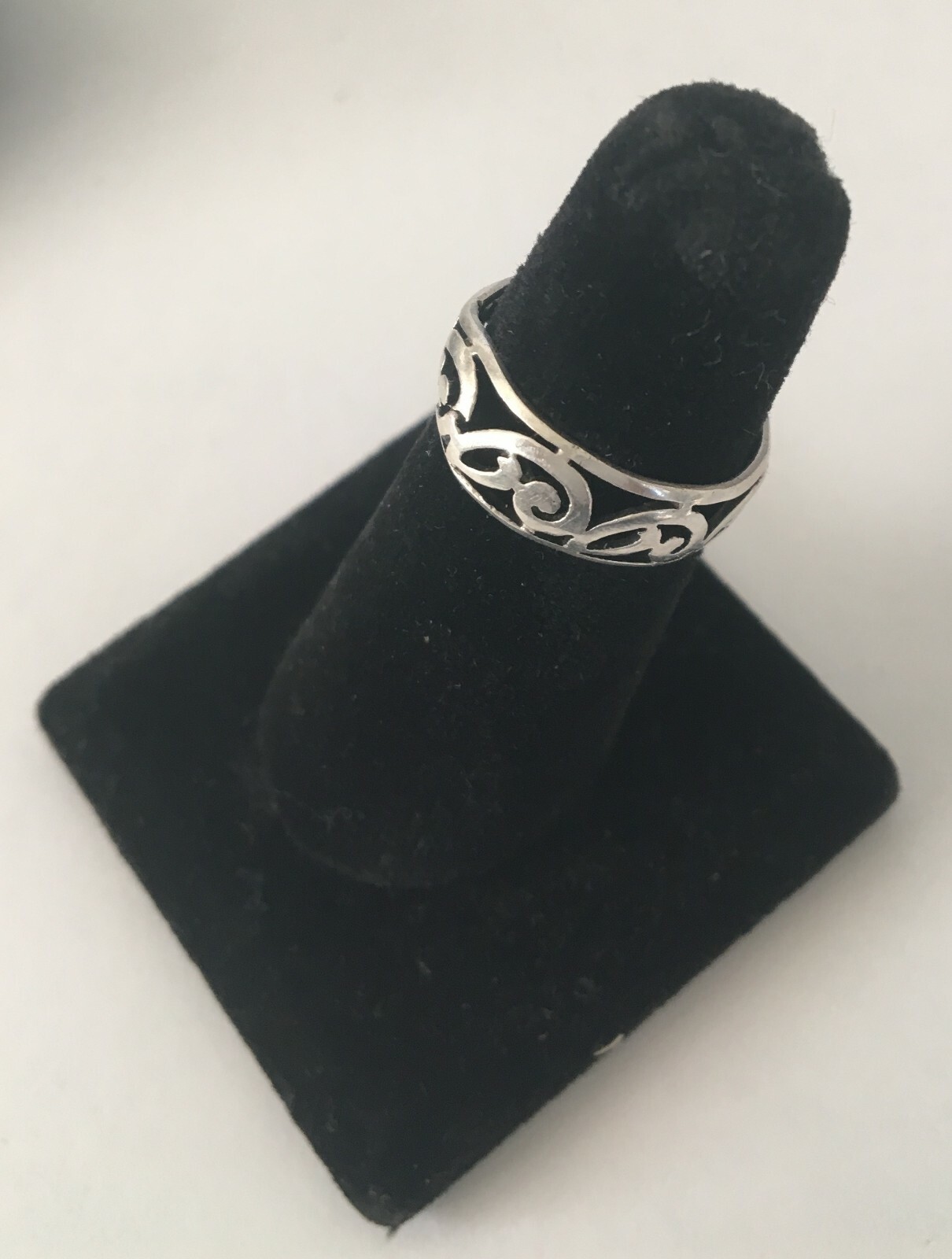Choice Vintage 1950-90’s 925 Sterling Silver Modernist Enamel Stone Chunky Rings
