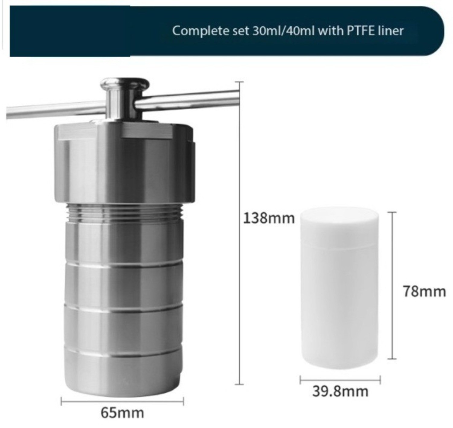 Hydrothermal Synthesis Reactor with PTFE-Lined High-Pressure Digestion Vessel
