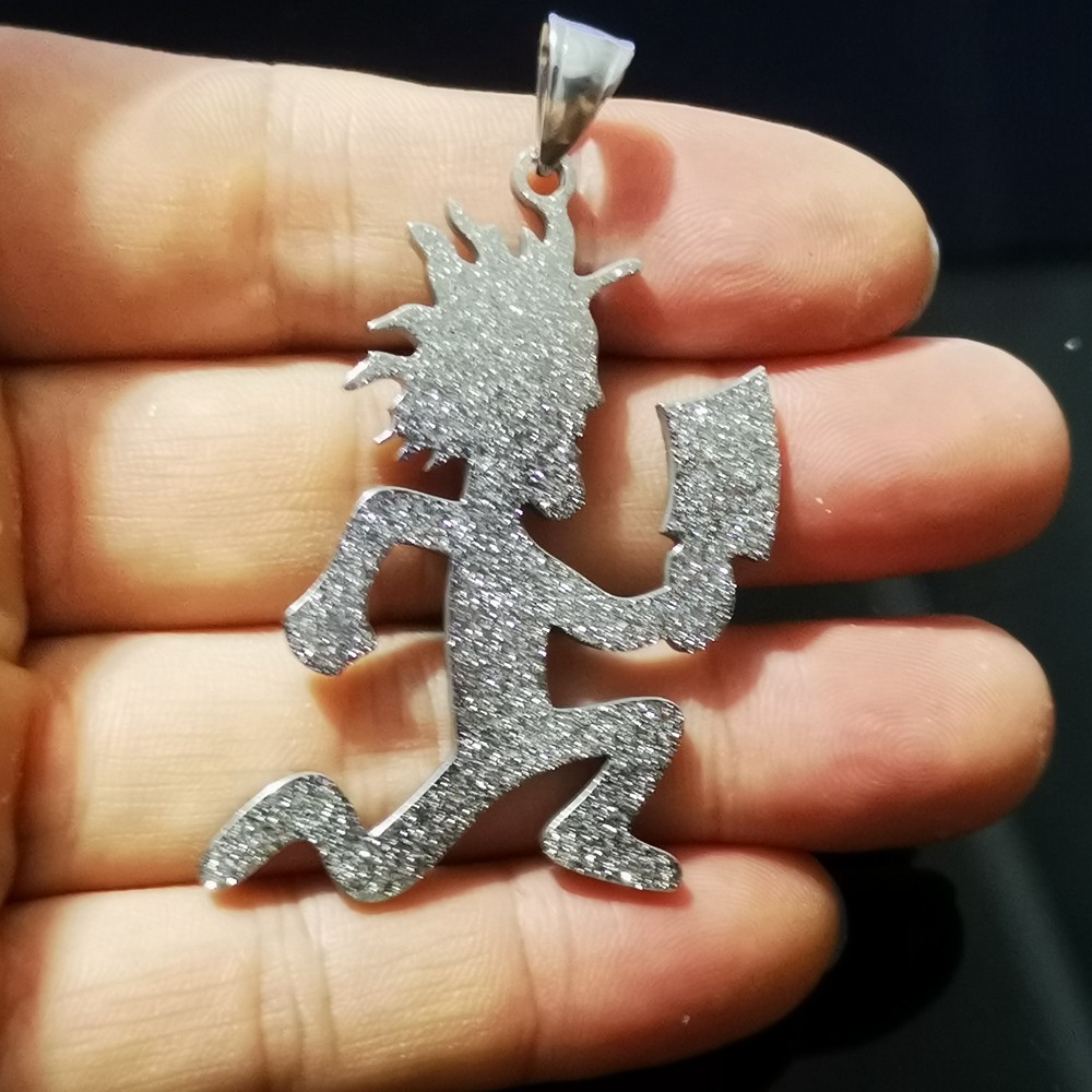 Big Sandy Embossing ICP Juggalo Hatchetman Charm Stainless Steel Oval Necklace