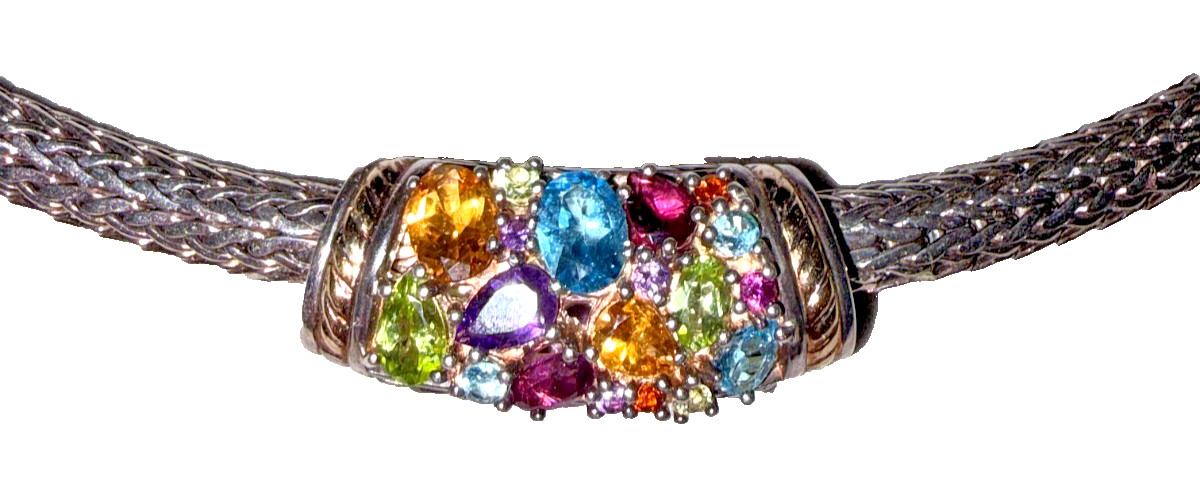 EFFY Balissima Collection, 925 Sterling Silver and 18K Yellow Gold Mixed Stones