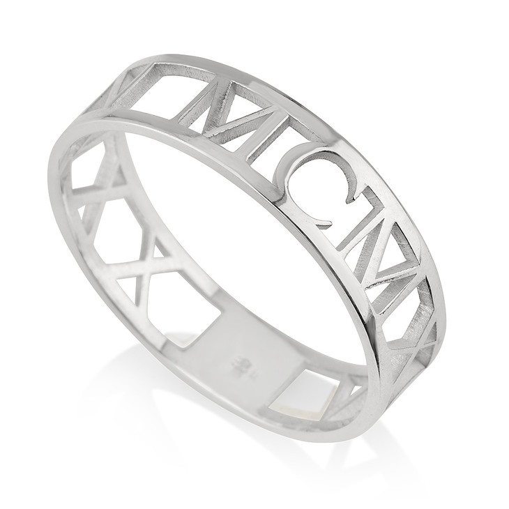 Roman Numeral Ring personalized custom gift handmade