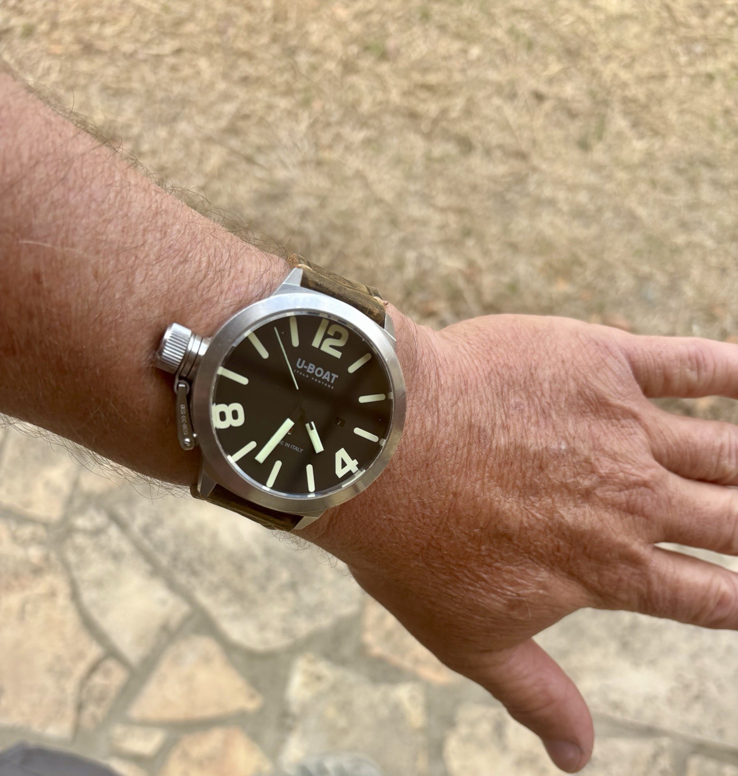 U-Boat Vetro Zaffiro Acciaio 1082 53mm Automatico 3 x bands