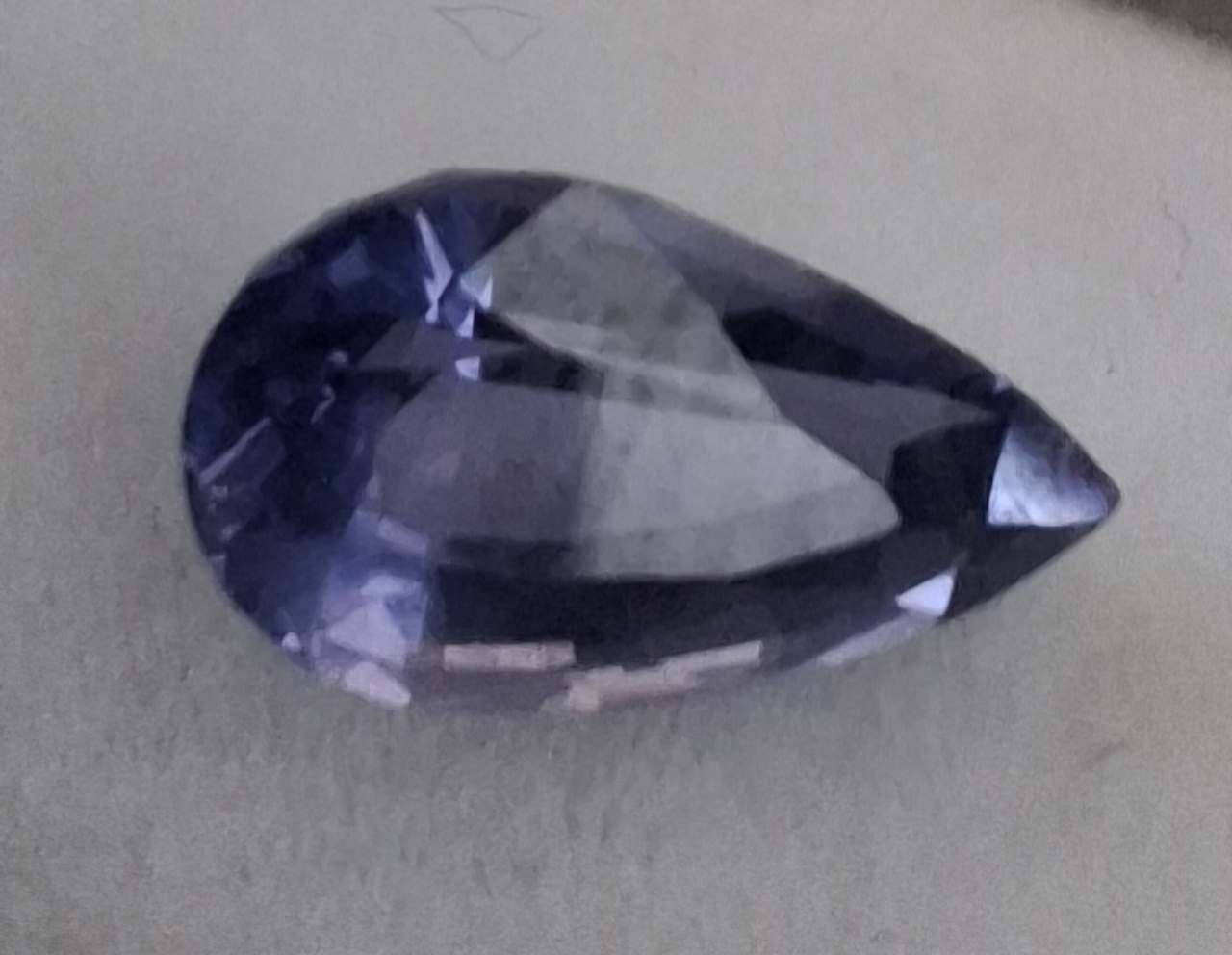 1.38ct FINE Ceylon Purple Sapphire Pear Cut Loose No Heat Treatment Sri Lanka