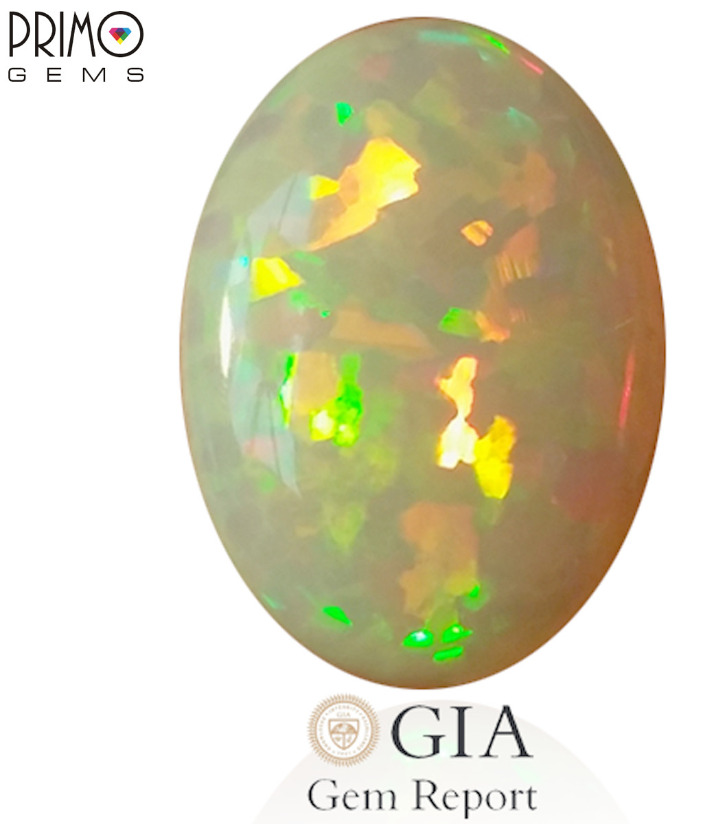 Opal Lustrous GIA Certified 3.03ct 15x11mm Oval