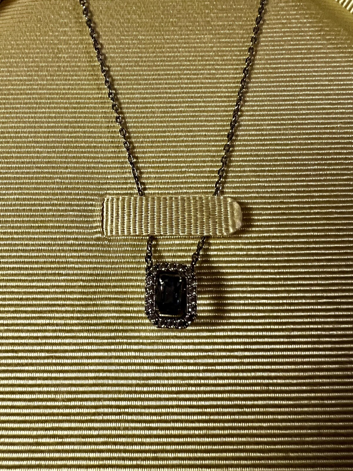 Swarovski Millenia Octagon Step Cut Fancy Light Blue Necklace FREE SHIPPING
