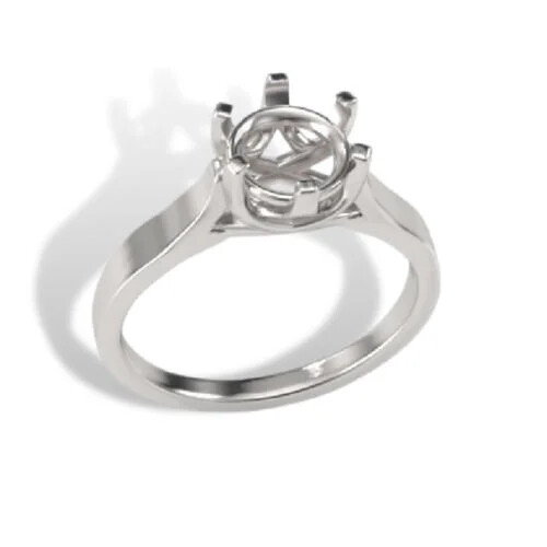 Round Cathedral Weave Design Pre-notched Ring Mounting