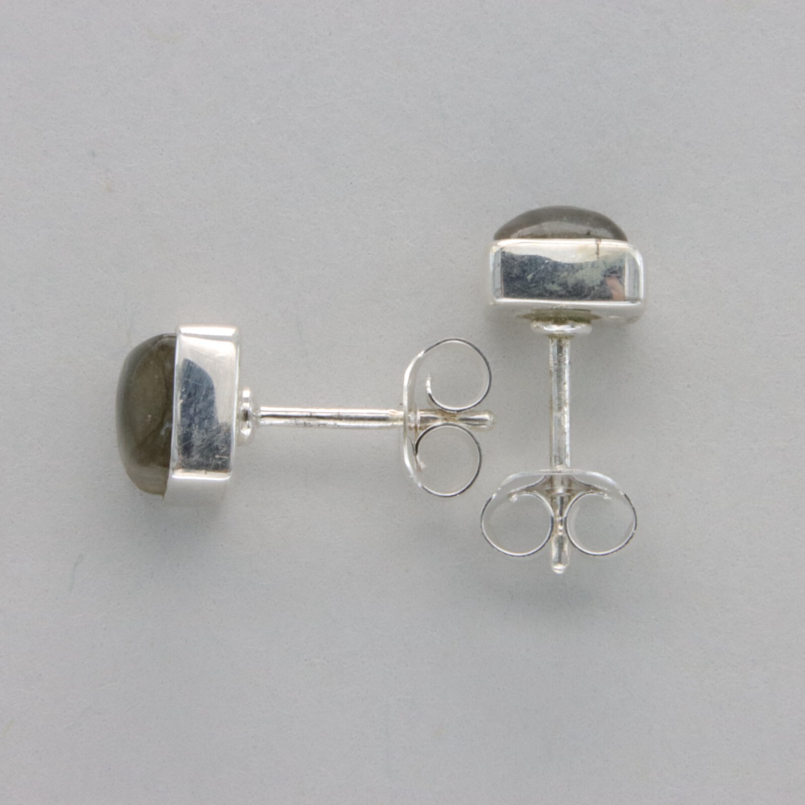 Square / Rectangle LABRADORITE Post Stud Earrings – 925 STERLING SILVER #10e