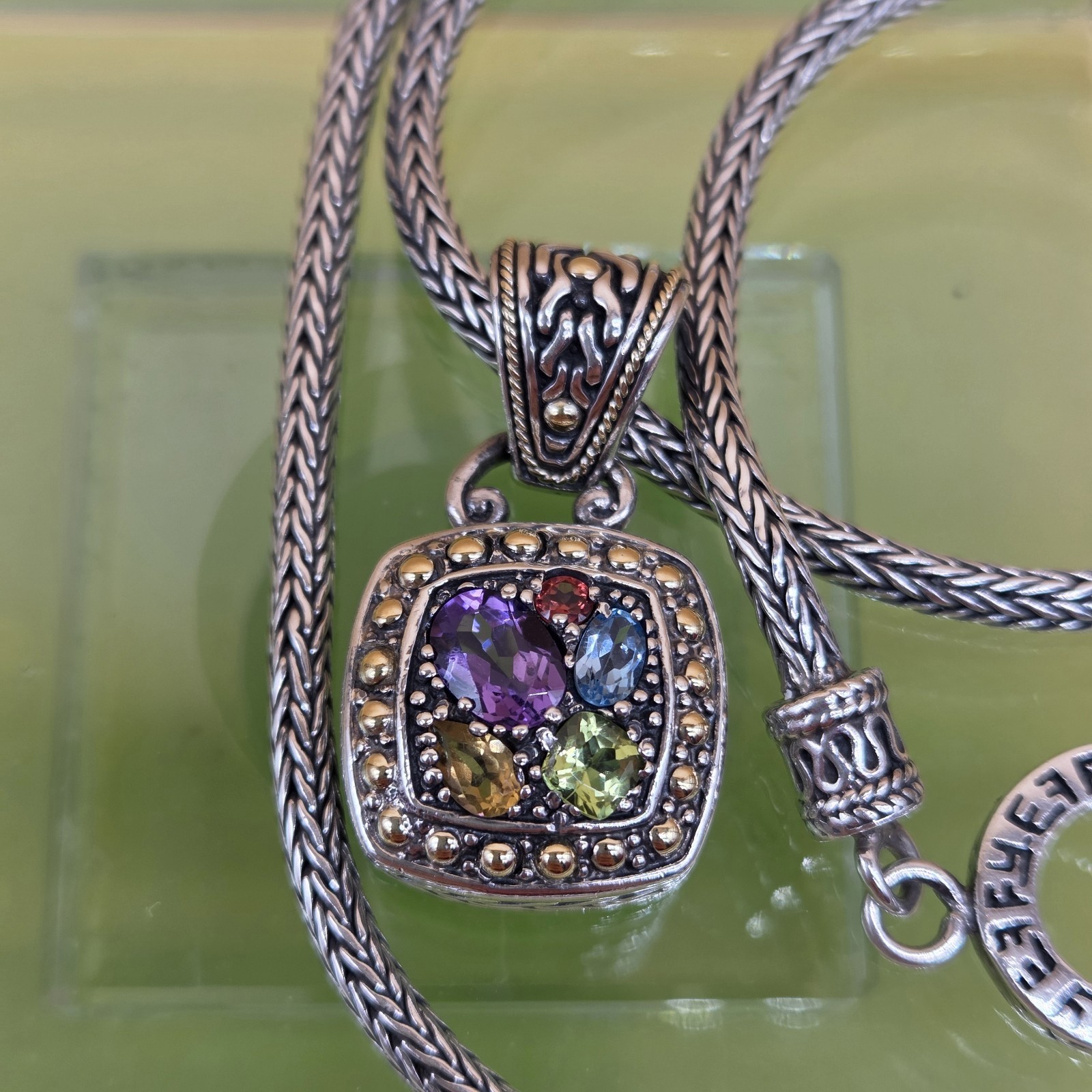 EFFY Balissima 18K Yellow Gold Sterling Silver Gemstone Necklace Bracelet & Ring