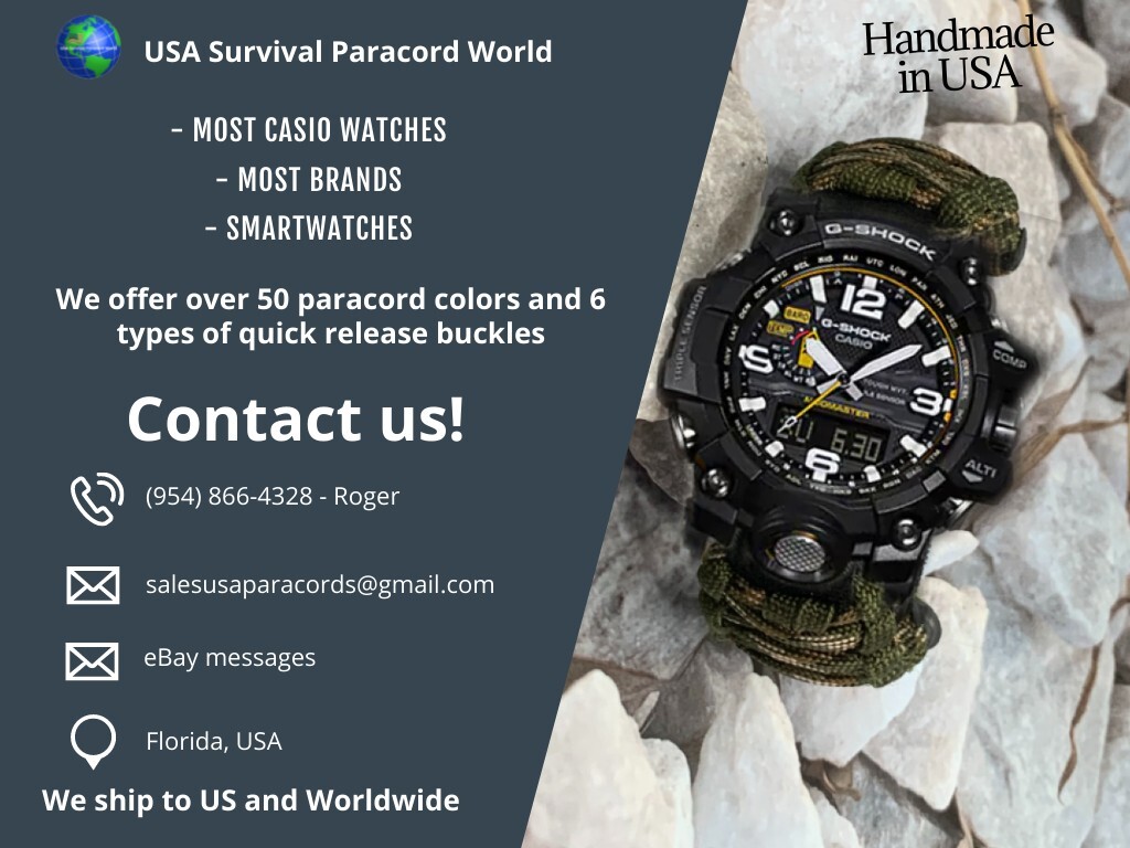 Casio G-Shock GD-350 Series Adjustable Paracord Survival Watch Band