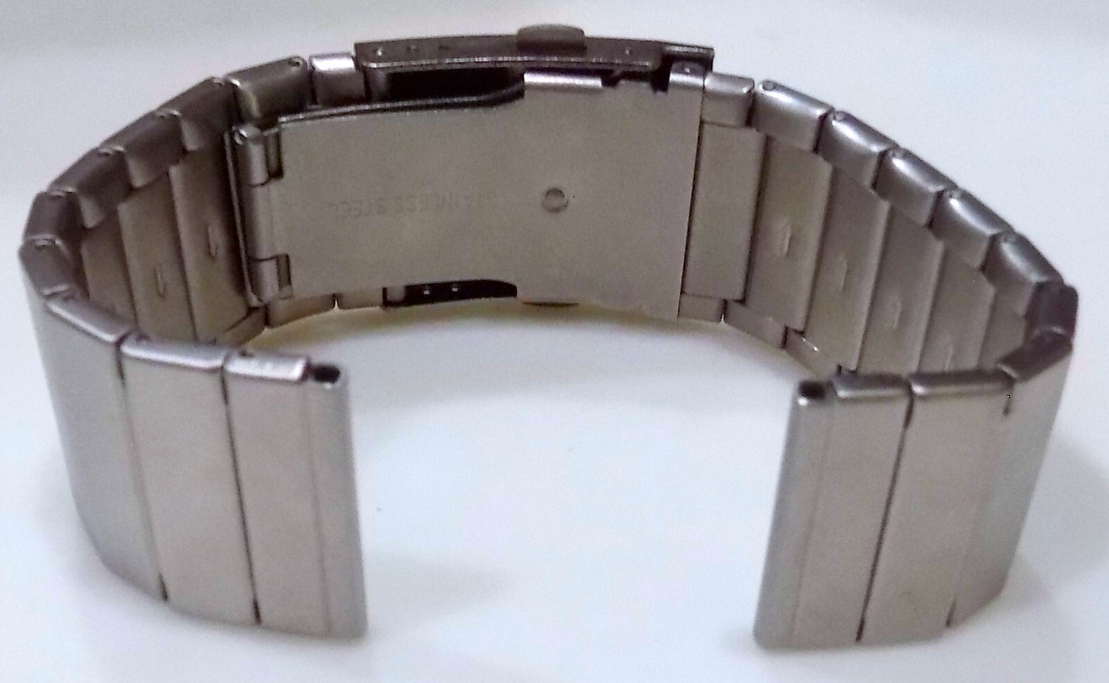 New Mens 23mm Wide Stainless Steel Bracelet Watch Band Push Button Trifold Clasp
