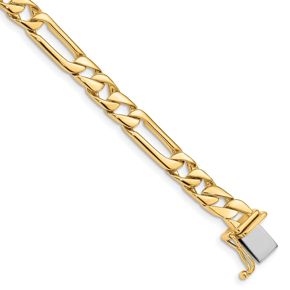 14k Yellow Gold 6mm Figaro Link 8″ Bracelet for Women Men 17.95g
