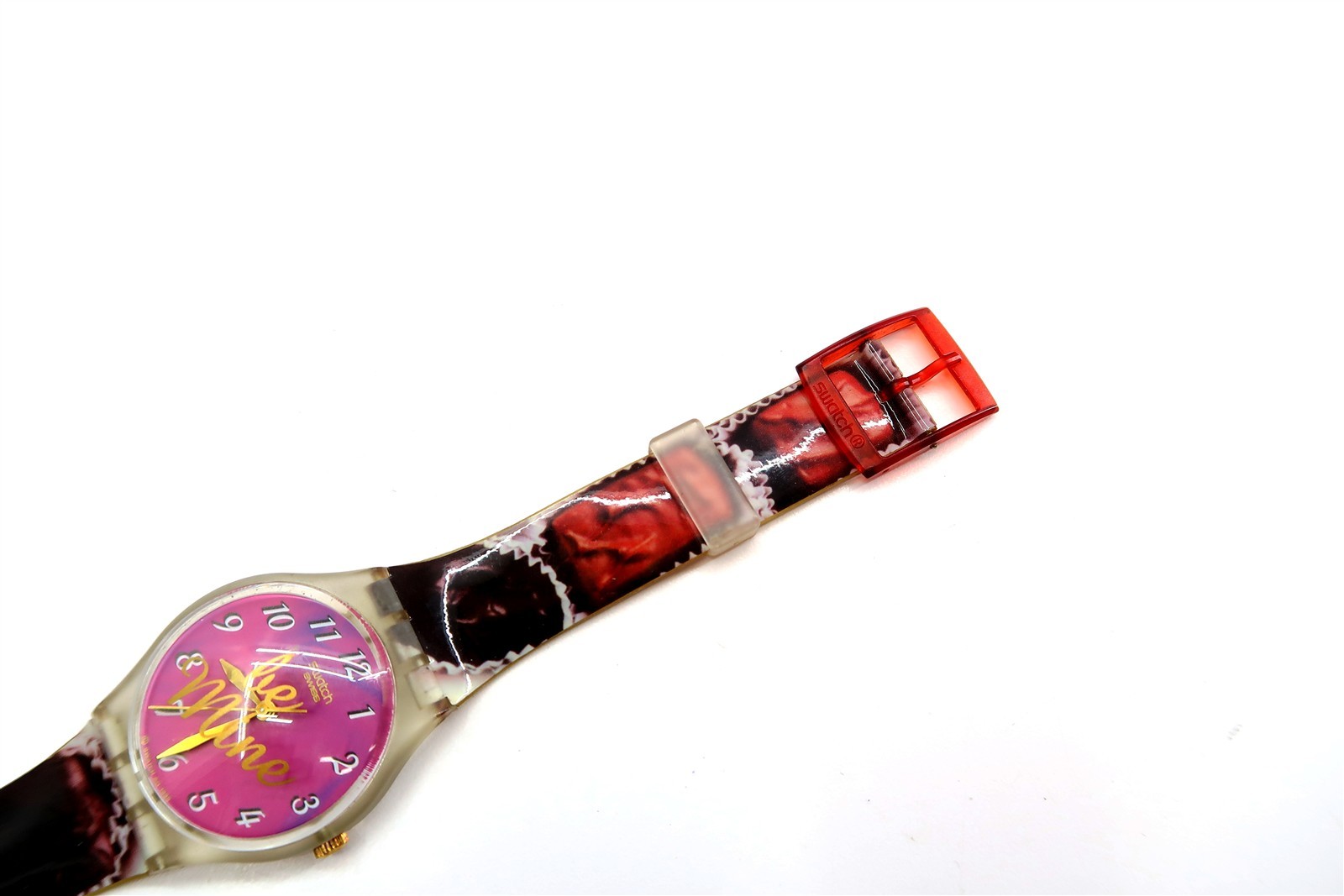 NEW Swatch Watch BE MINE GK291 with Case and Papers 1999 NOS Gents New Battery