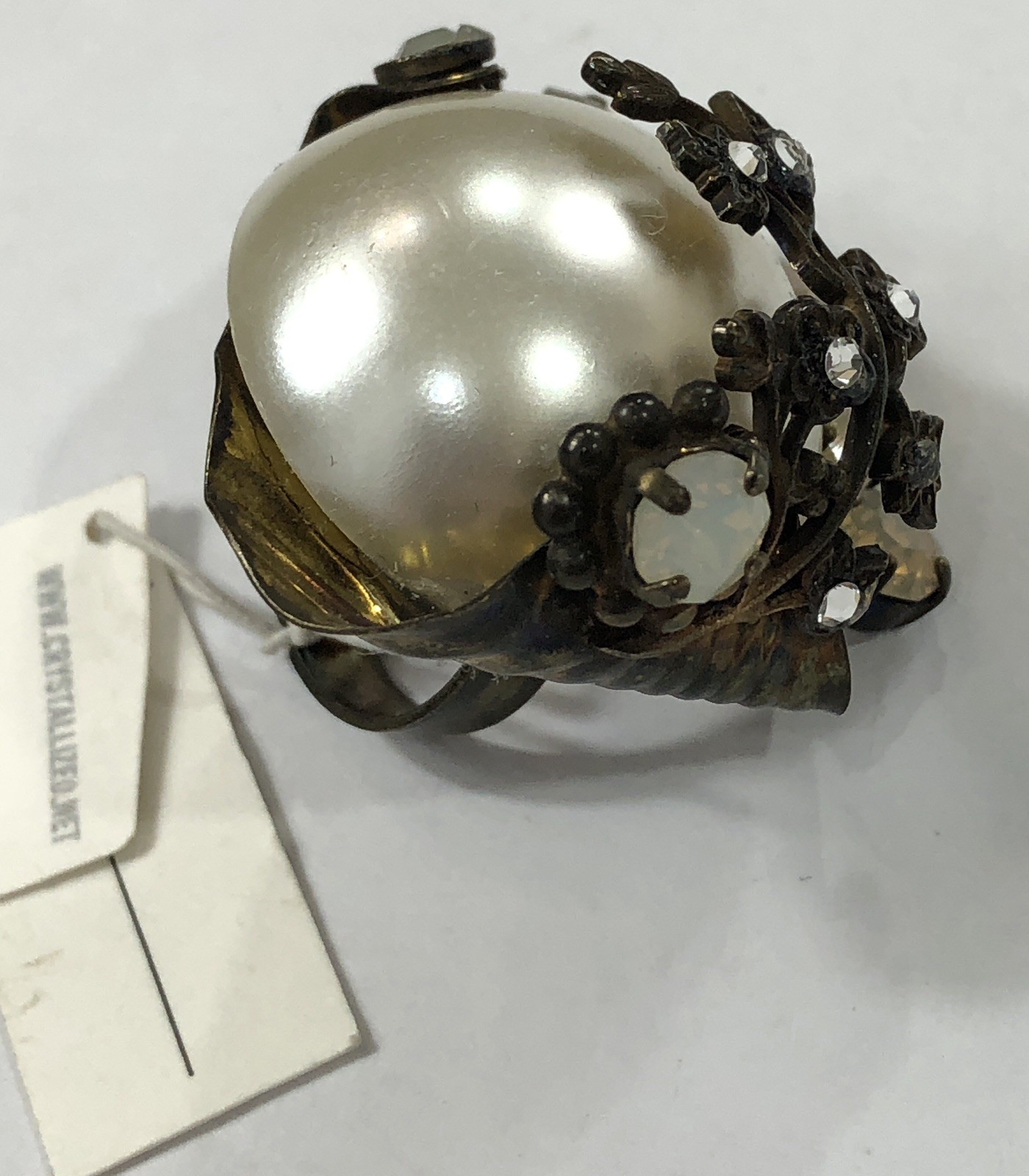 Dimitriadis Ring Art Wear Crystal Anthropologie Adjustable Size 6.5 to 7.5 – NWT