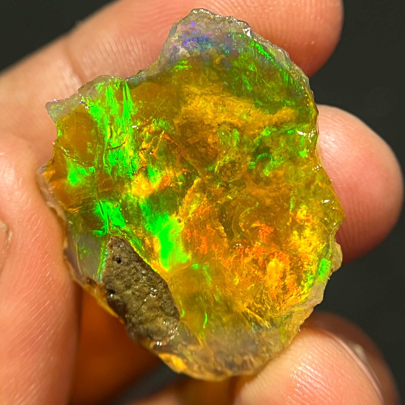 31 Carat Opal Rough Natural Ethiopian Opal Raw Welo Opal Multi Fire Gemstone