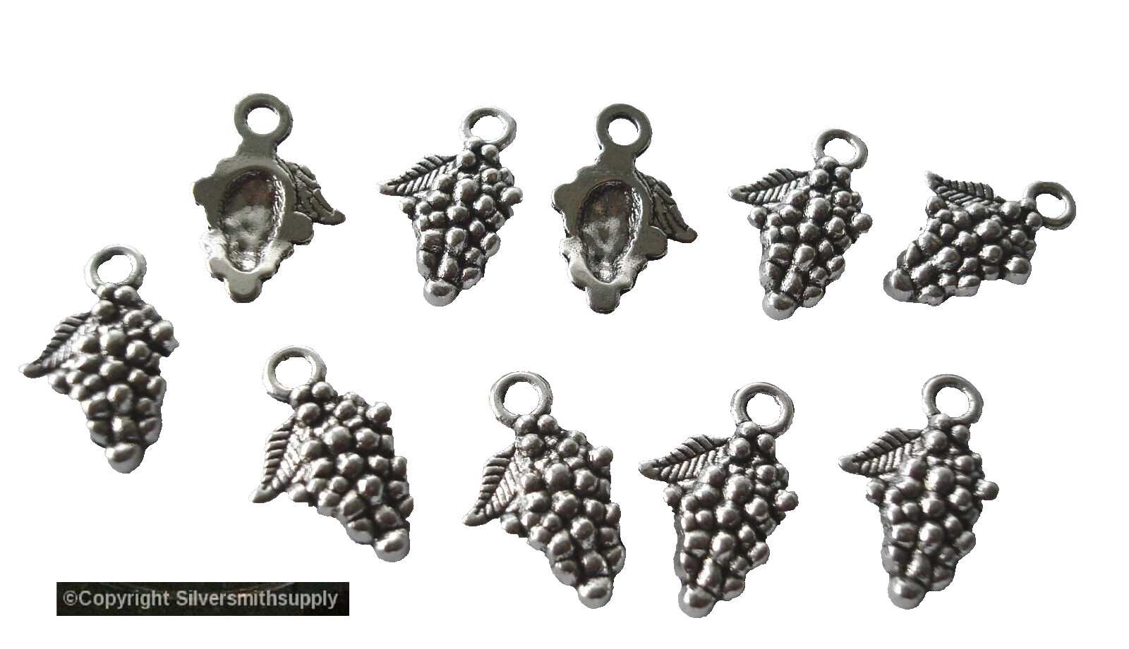 Jewelry Grapes earrings 18mm pendants earring charms antique silver plt FPS152