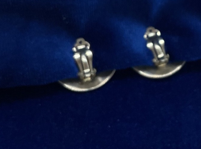VINTAGE SOUTHWEST STERLING BEAR CLAW EARRINGS CLIP ONS