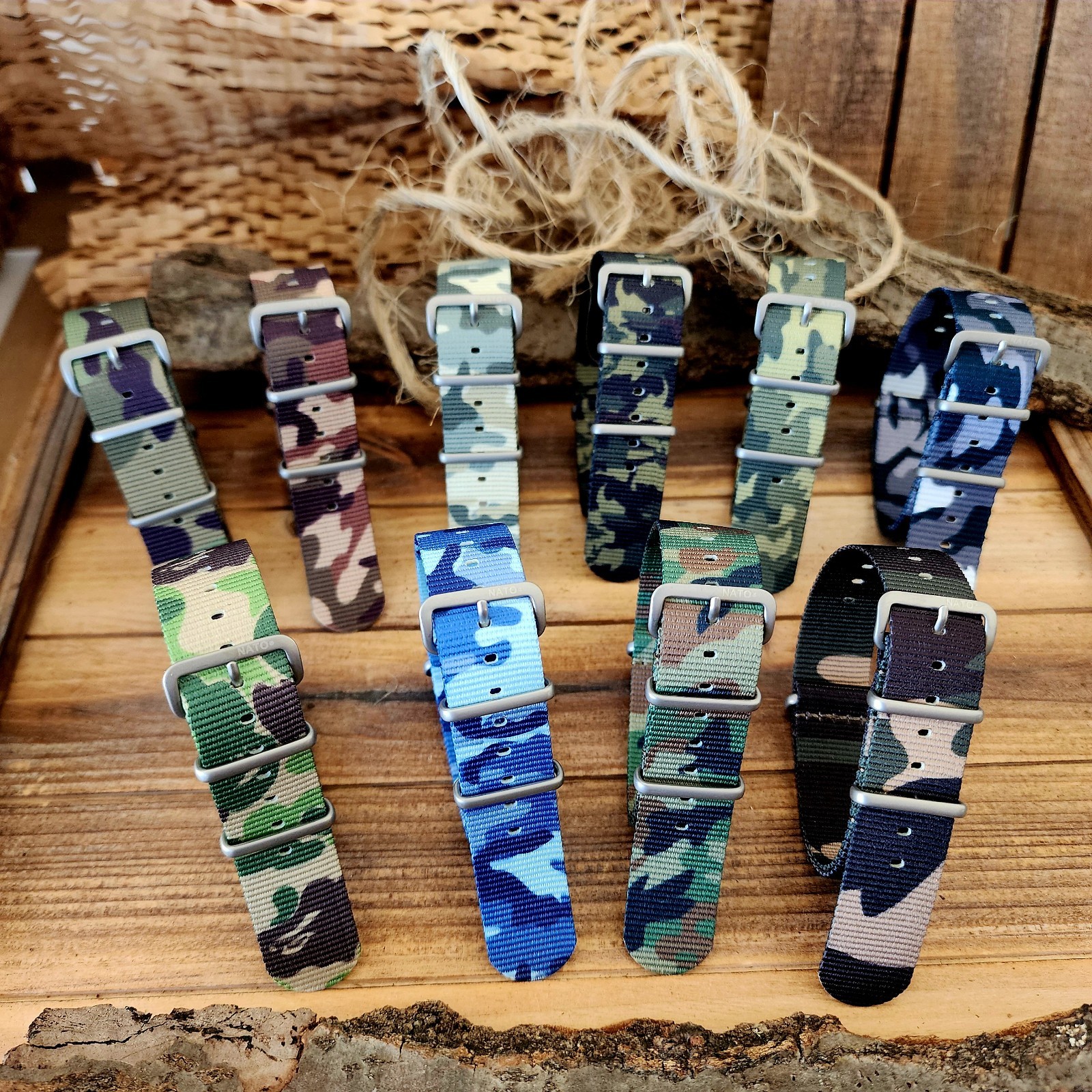NATO G10 CAMO Ballistic nylon Military strap MoD Spec Army Navy Marine watchband