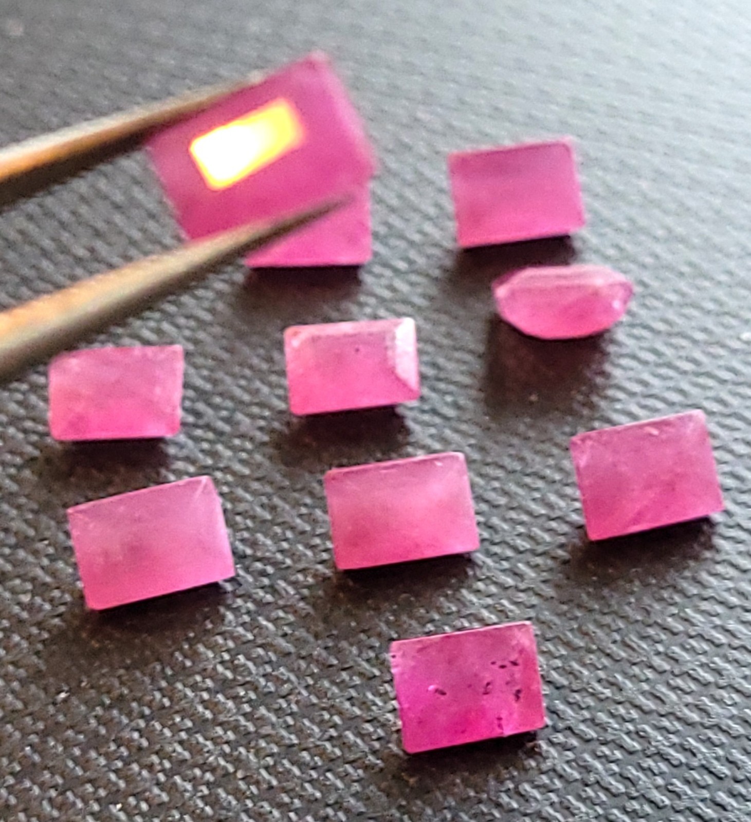 10ea Beautiful Pink Mozambique Rubies Natural Certified untreated 16.65ct,5x7mm