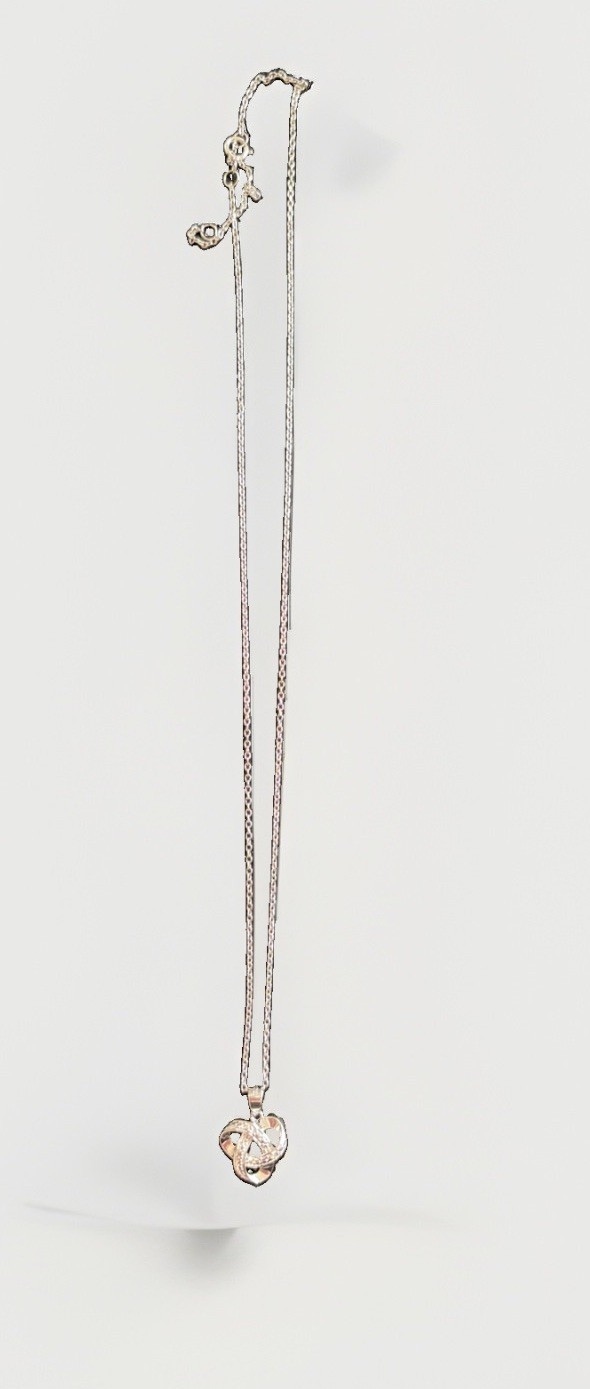 Women’s Forever Infinity Love Knot Sterling Silver Pendant Necklace.