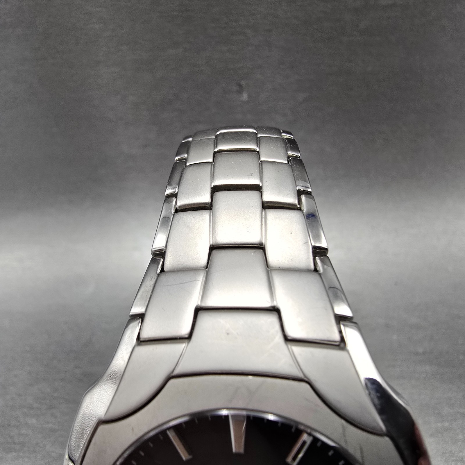 Citizen Eco-Drive Watch Men 38mm Black Dial Titanium Date E111-S049610 Runs